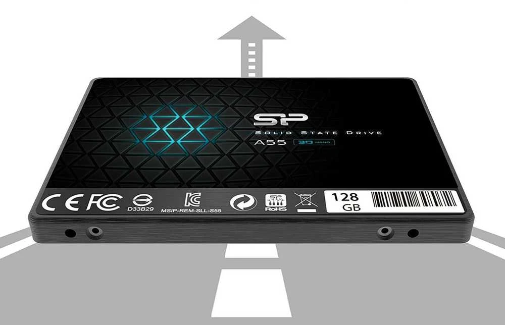 Silicon Power | A55 | 128 GB | SSD form factor 2.5" | Solid-state drive sąsaja SATA | Skaitymo greitis 550 MB/s | Rašymo greitis 420 MB/s