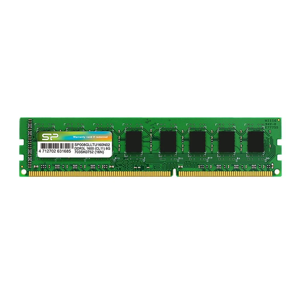 RAM SILIKONIO MAITINIMO KOMPIUTERIS & COMMUNICAT SILICONPOW SP004GLLTU160N02 Silicon Power DDR3 4GB 1600MHz CL11 1,35V žemos įtampos
