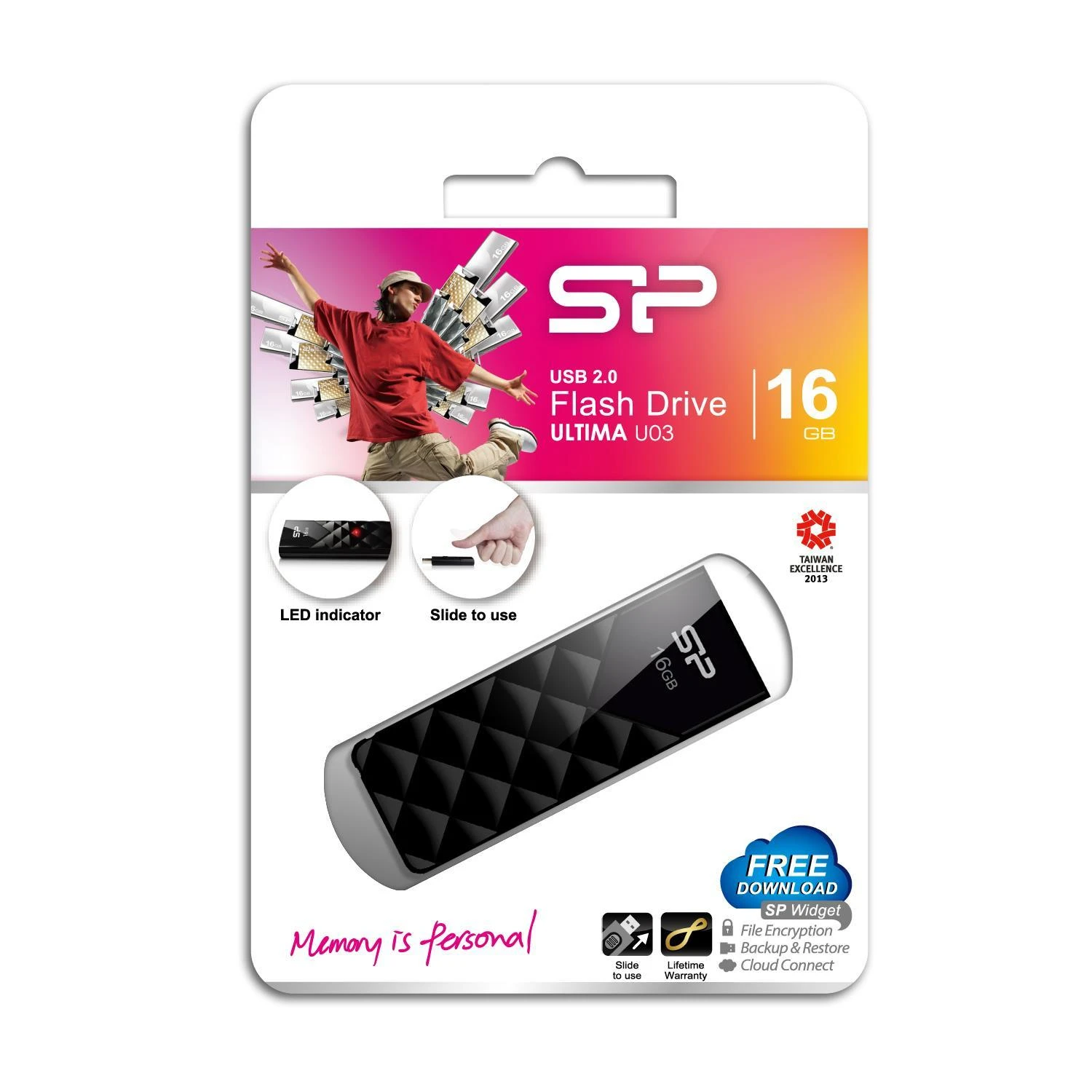 Silicon Power | Ultima U03 | 16 GB | USB Type-A | Juodas