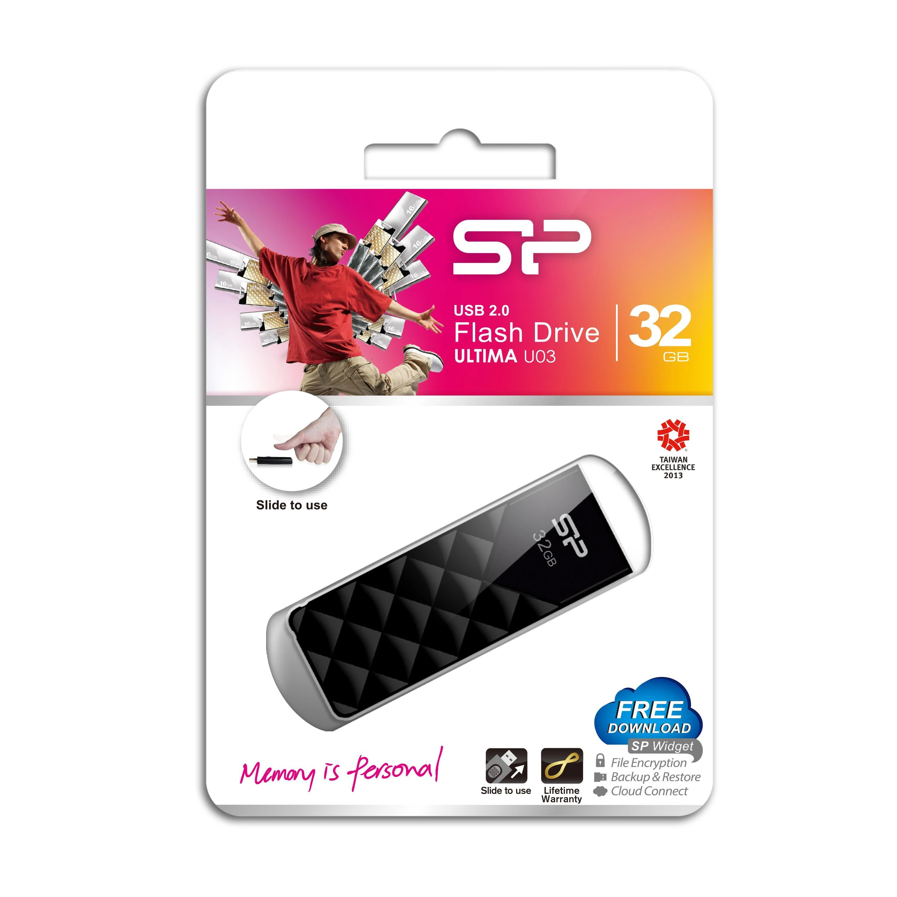 Silicon Power | Ultima U03 | 32 GB | USB Type-A | Juodas