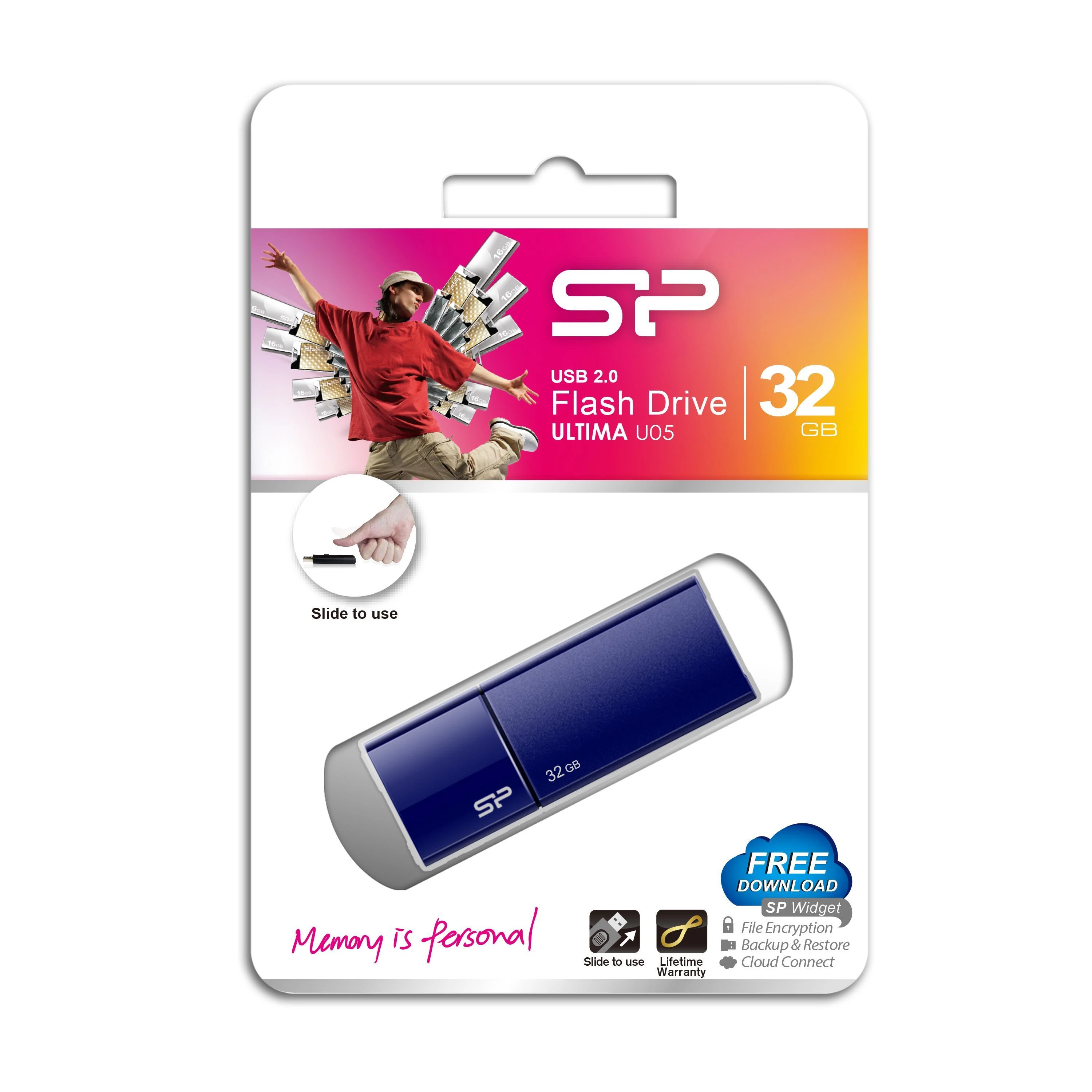 „Silicon Power“ | „Ultima U05“ | 32 GB | USB A tipo | Mėlyna
