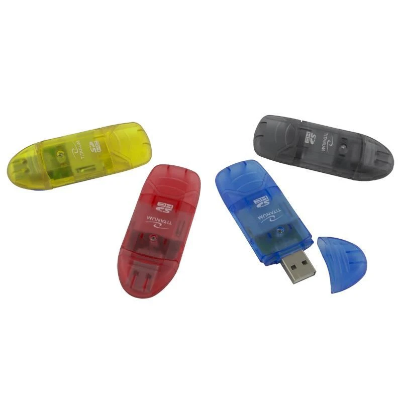ESPERANZA TA101B 5901299901144 TITANUM TA101B - Kortelių skaitytuvas SDHC/MiniSDHC/Micro SDHC/RS/MM Mėlyna USB 2.0