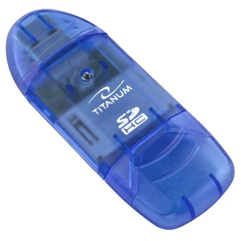 ESPERANZA TA101B 5901299901144 TITANUM TA101B - Kortelių skaitytuvas SDHC/MiniSDHC/Micro SDHC/RS/MM Mėlyna USB 2.0