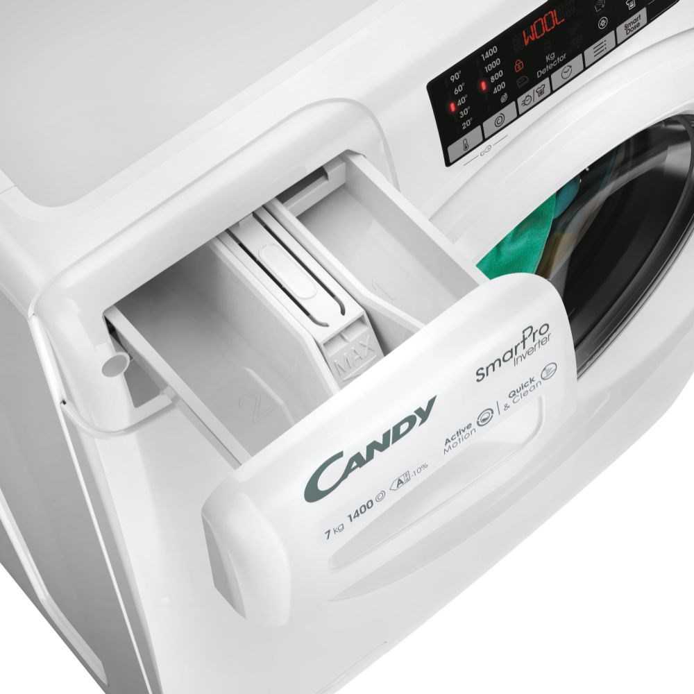Skalbimo mašina Candy CO 474TWM6/1-S, 7kg, 1400 rpm, balta