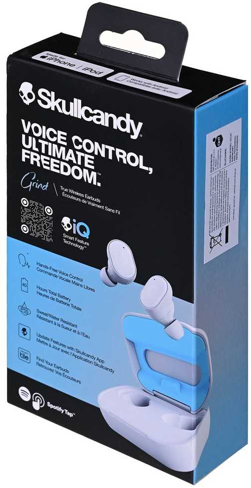 Ausinės Skullcandy | Grind True Belaidės Earphones | S2GTW-P751 | Belaidės | į ausis įkišamos | Light Pilkas/Mėlyna