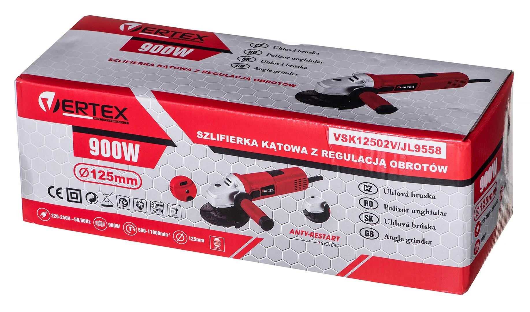 VERTEX KAMPINIS ŠLIFULĖLIS 125mm 900W