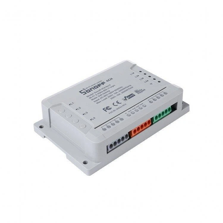 Sonoff 4-kanalų išmani relė valdoma WiFi - 230VAC 2200W