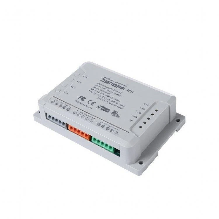 Sonoff 4-kanalų išmani relė valdoma WiFi - 230VAC 2200W