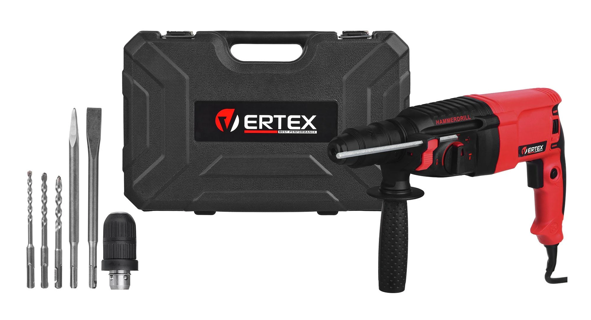 VERTEX perforatorius SDS+ 900W + papildomas užveržiamas griebtuvas