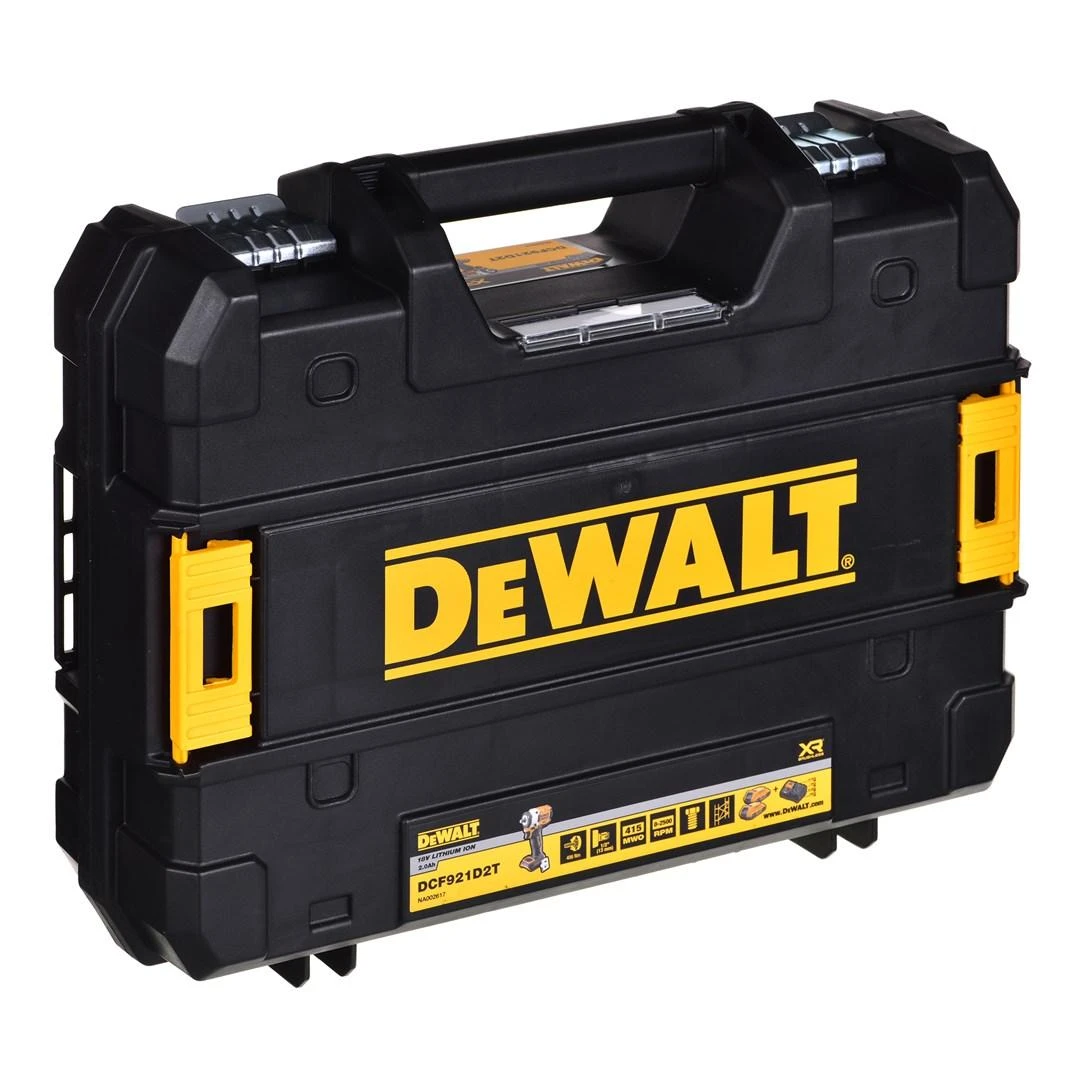DeWALT smūginis veržliasukis DCF921D2T 18V 1/2", 406Nm, 2x2.0 Ah, TSTAK lagaminas