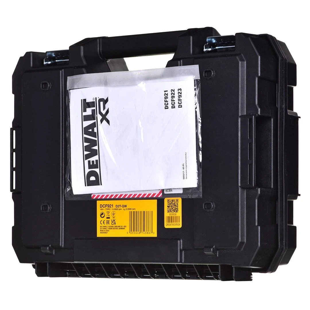DeWALT smūginis veržliasukis DCF921D2T 18V 1/2", 406Nm, 2x2.0 Ah, TSTAK lagaminas
