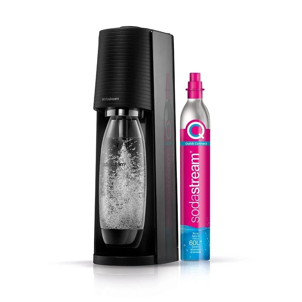 Gėrimų gaminimo aparatas SodaStream Terra juodas +2 buteliukai