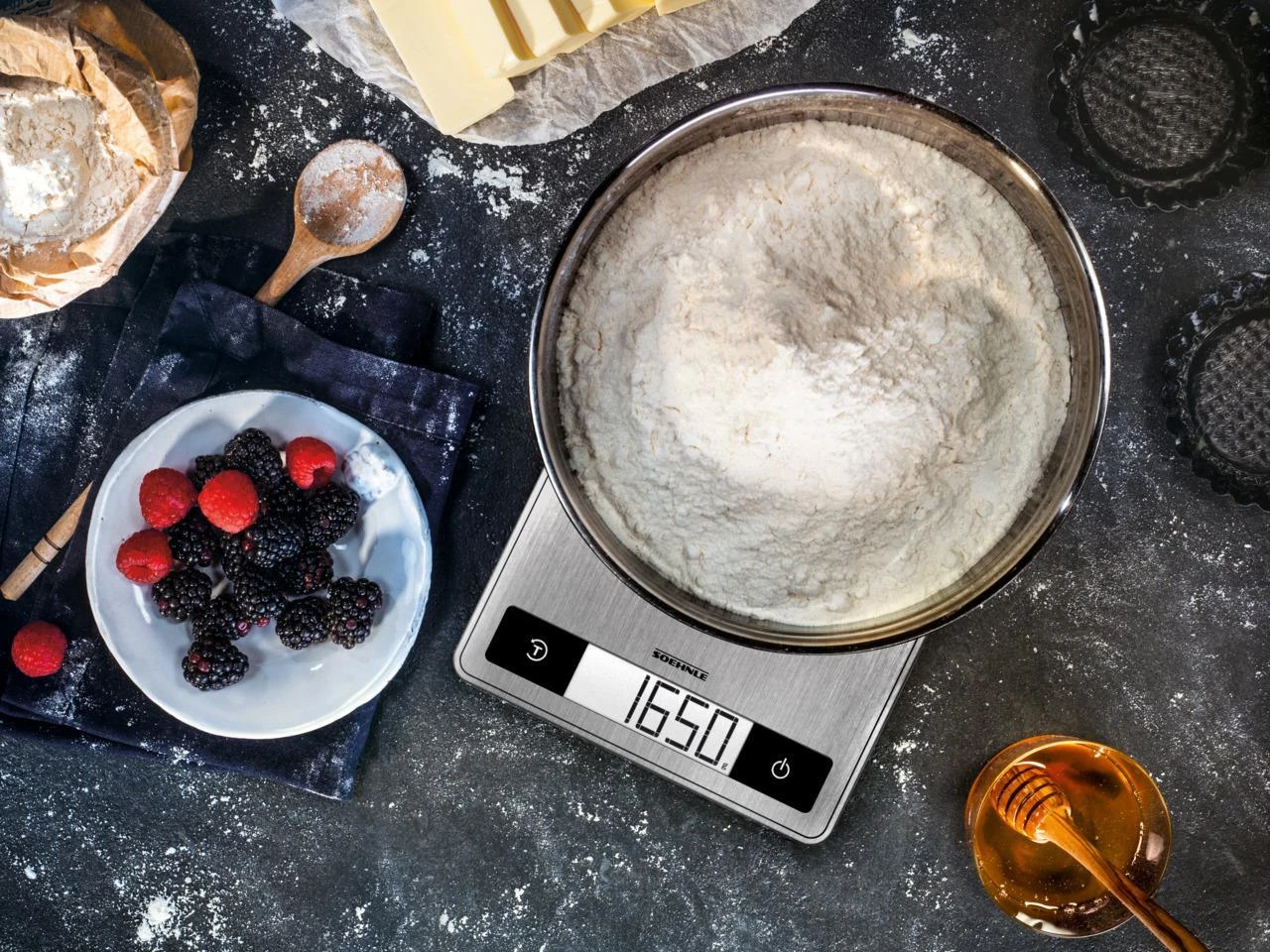 Virtuvinės svarstyklės Maitinimo Blokas - Maisto Svarstyklės Soehnle Page Profi 200 15kg Nerūdijančio Plieno