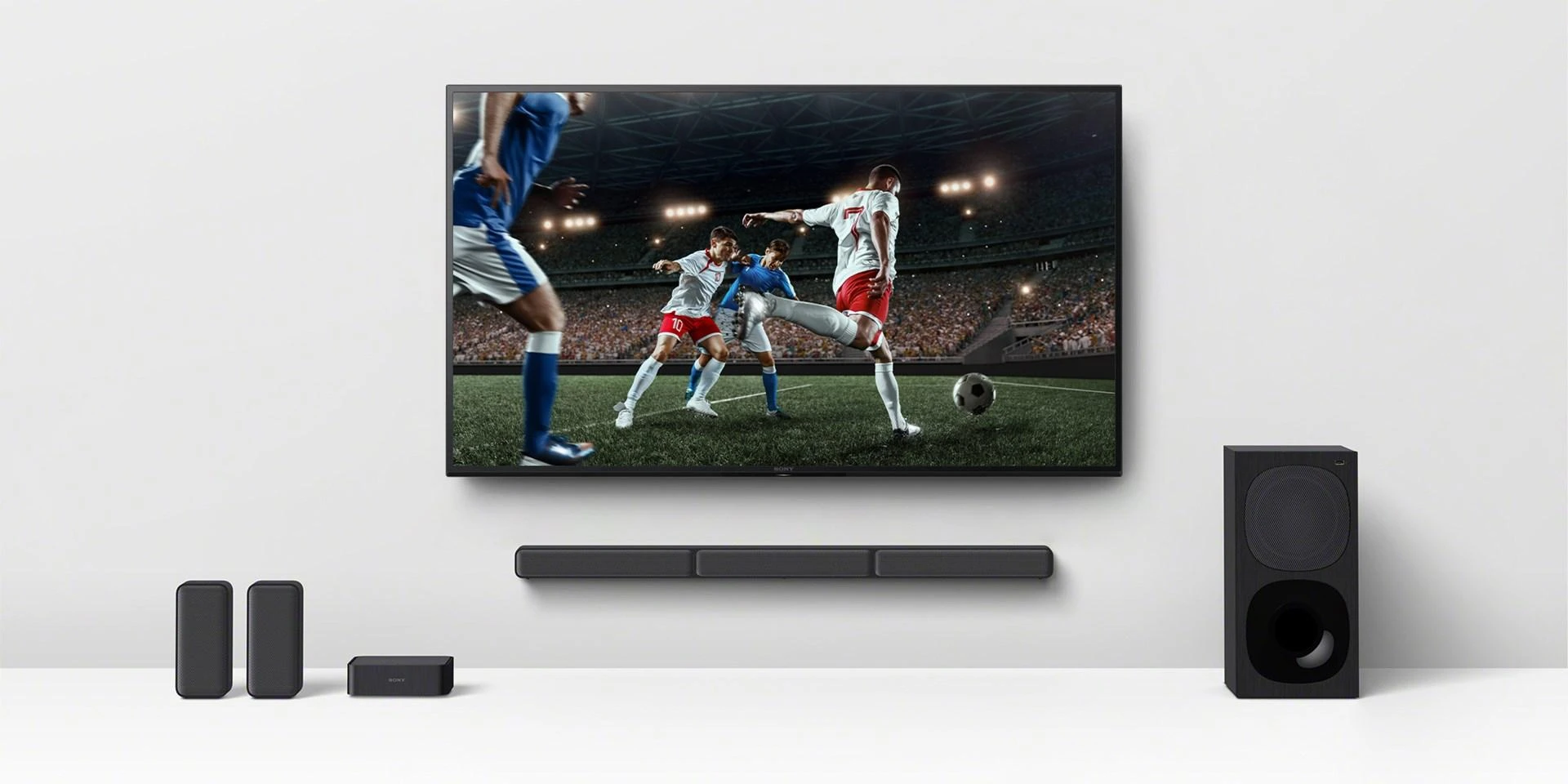 Namų kino sistema Sony | HT-S40R 5.1ch Home Cinema Soundbar with Wireless Rear Speakers | Juodas | No | USB port | Wi-Fi | Bluetooth | Belaidė jungtis