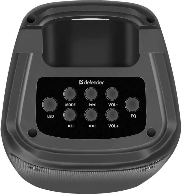 Defender Nešiojama kolonėlė BOOMER 20 Bluetooth 20W MP3/FM/SD/USB/AUX/TWS/LED/MIC KARAOKE juoda