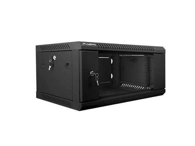 LANBERG WF01-6604-10B sieninis stovas 19 colių išmontuojamas plokščias paketas 4U/600x600mm juodas