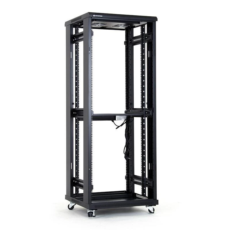 ALAN Q Lantec SS-32U-600-800-01-C 32U 600x800 spintelė, stiklinės priekinės durys, juoda
