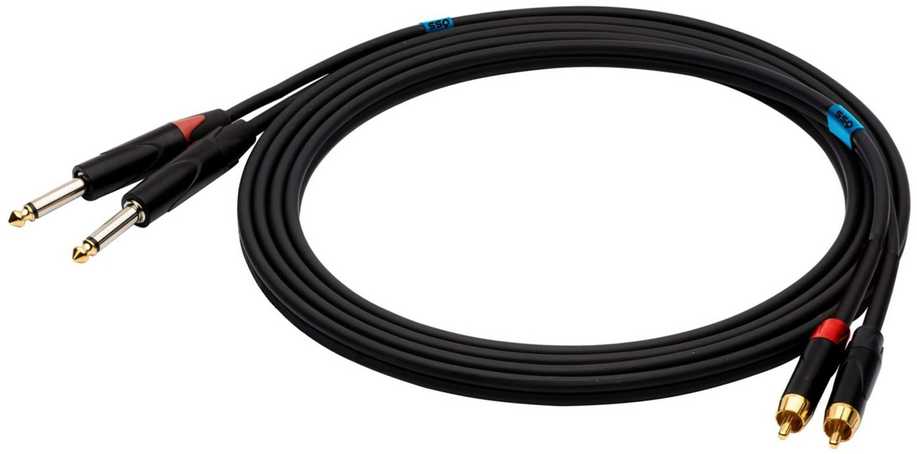 SOUND STATION QUALITY (SSQ) Garso stoties kokybė (ssq) SSQ RCAJM5 - Kabelis 2x RCA - 2x Jack Mono 6,3 mm 3 m Juodas