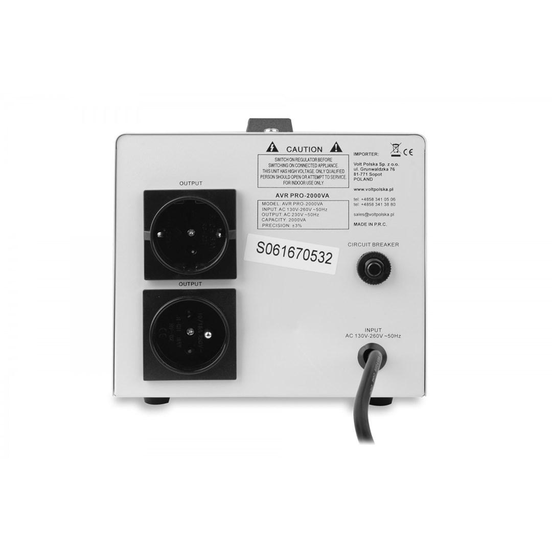 Carruzzo Voltage Stabilizer Volt Polska AVR Pro 2000VA 3% Servo