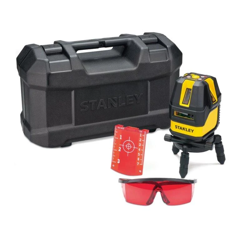 Stanley Kryžminis lazerinis nivelyras Multi-line 4V1H, raudonas