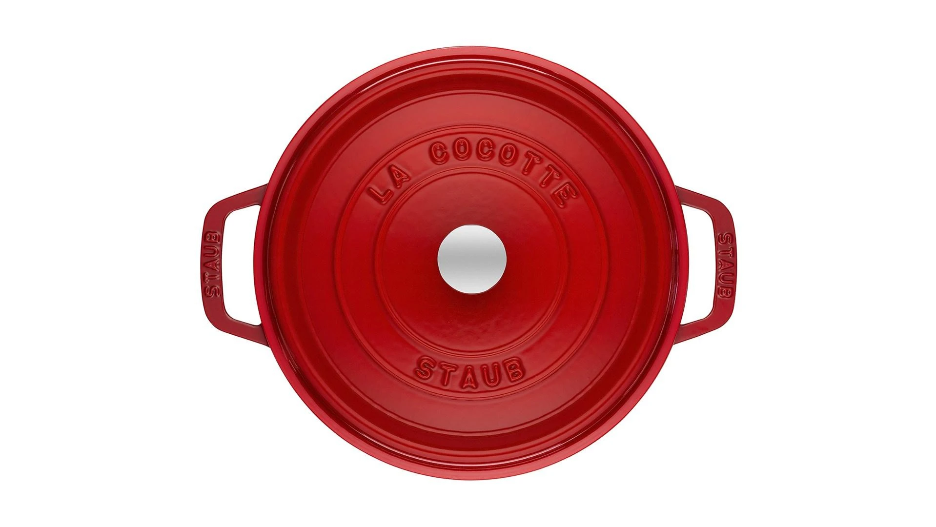 Staub La Cocotte 26cm, apvalus, ketaus, vyšnių raudonas