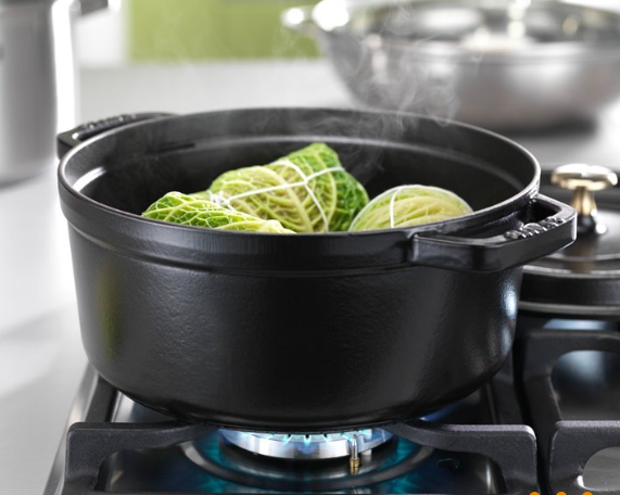 Apvalus ketus puodas Zwilling STAUB 8,35 l, 30 cm, juodos spalvos