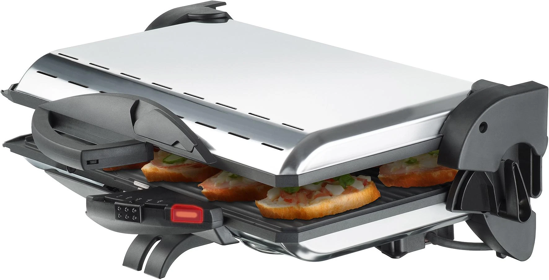 Grilis electric Steba PG 4.3 (Folding, 2000W, juodas and sidabrinis color)