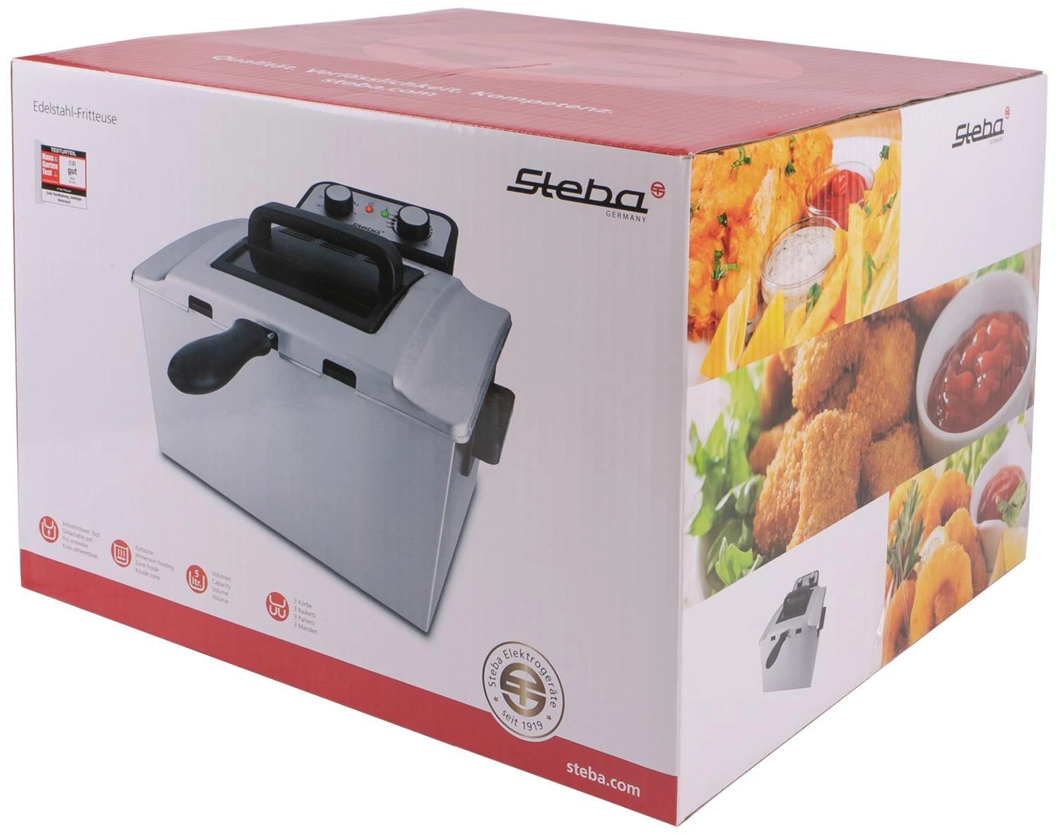 Gruzdintuvė Keptuvė Steba DF 300 (6 l, 1,5kg, 3000 W, plieno spalvos)