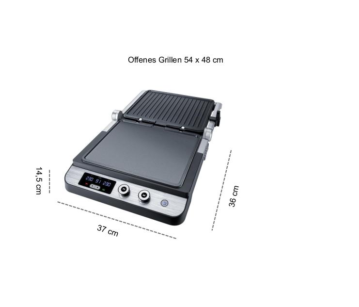 Elektrinis grilius Steba FG 120, Pilkos spalvos