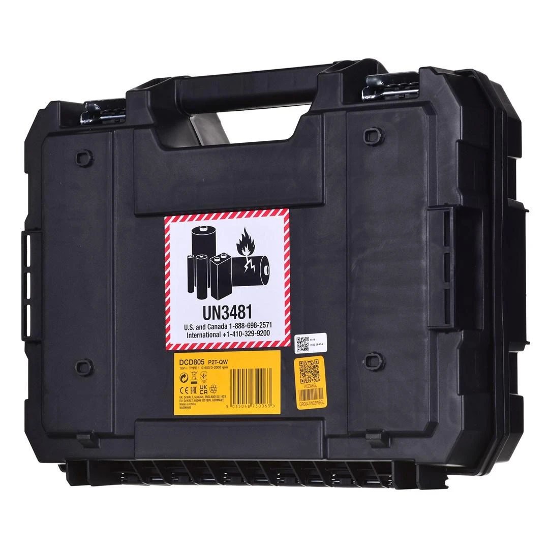 Smūginis gręžtuvas-suktuvas DeWalt DCD805P2T-QW; 18 V; 2x5,0 Ah akum.