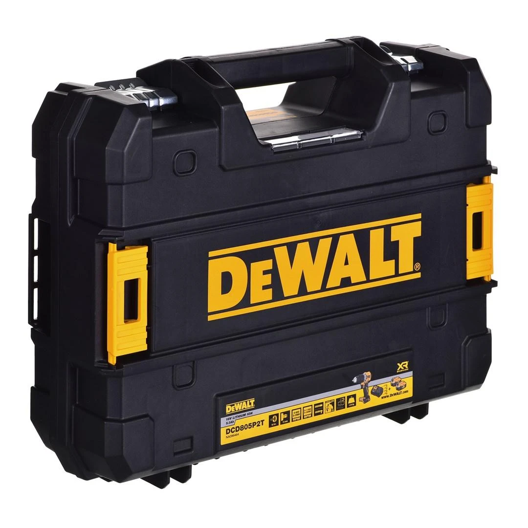 Smūginis gręžtuvas-suktuvas DeWalt DCD805P2T-QW; 18 V; 2x5,0 Ah akum.