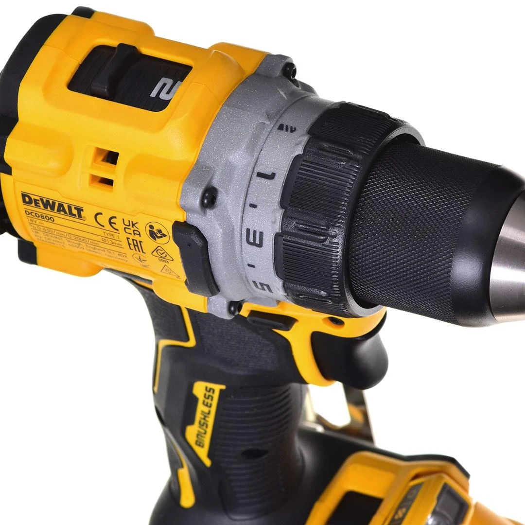 DeWalt XR suktuvas gręžtuvas18V, DeWalt [DCD800E1T-QW] 1x1,7Ah, Li-Ion, POWERSTACK