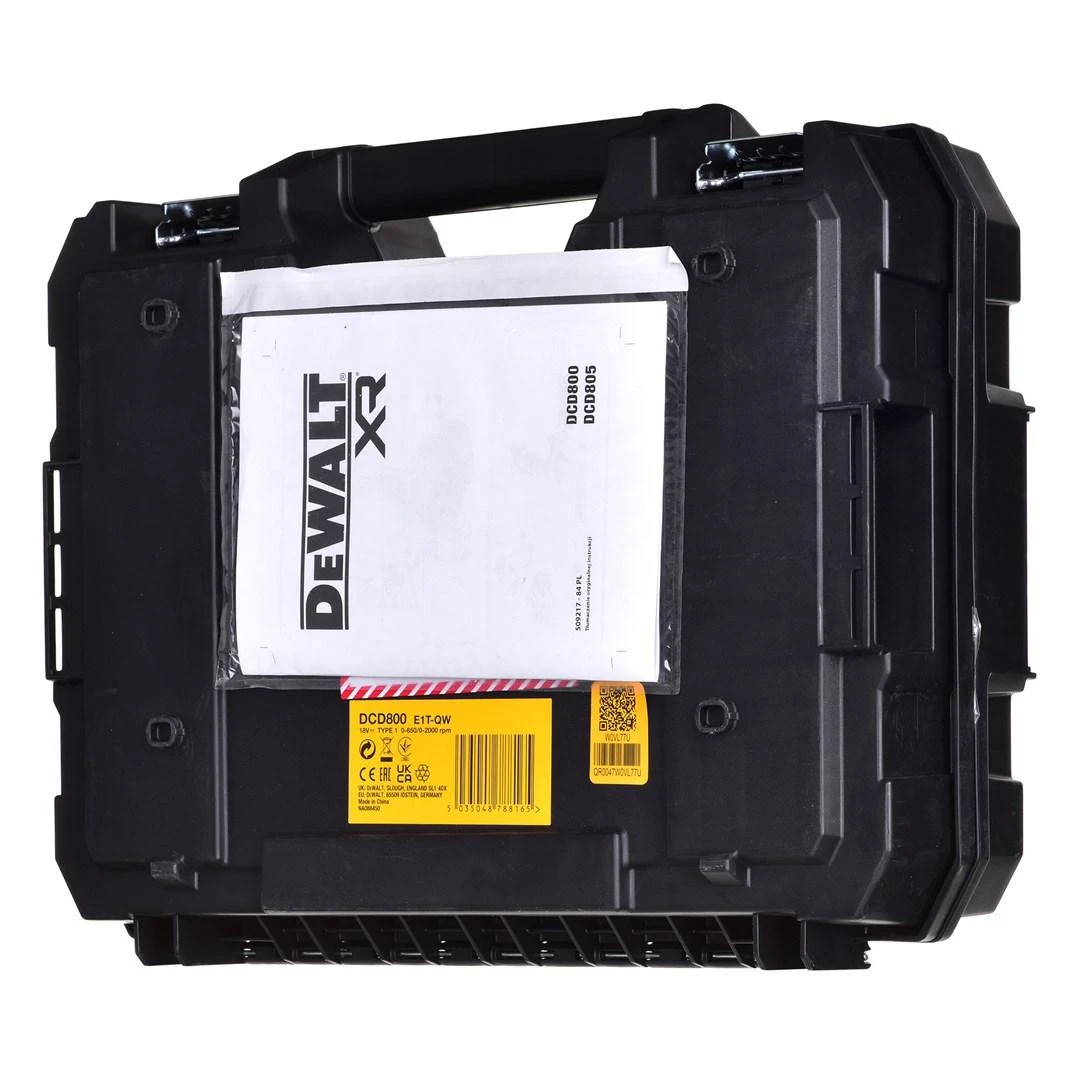 DeWalt XR suktuvas gręžtuvas18V, DeWalt [DCD800E1T-QW] 1x1,7Ah, Li-Ion, POWERSTACK