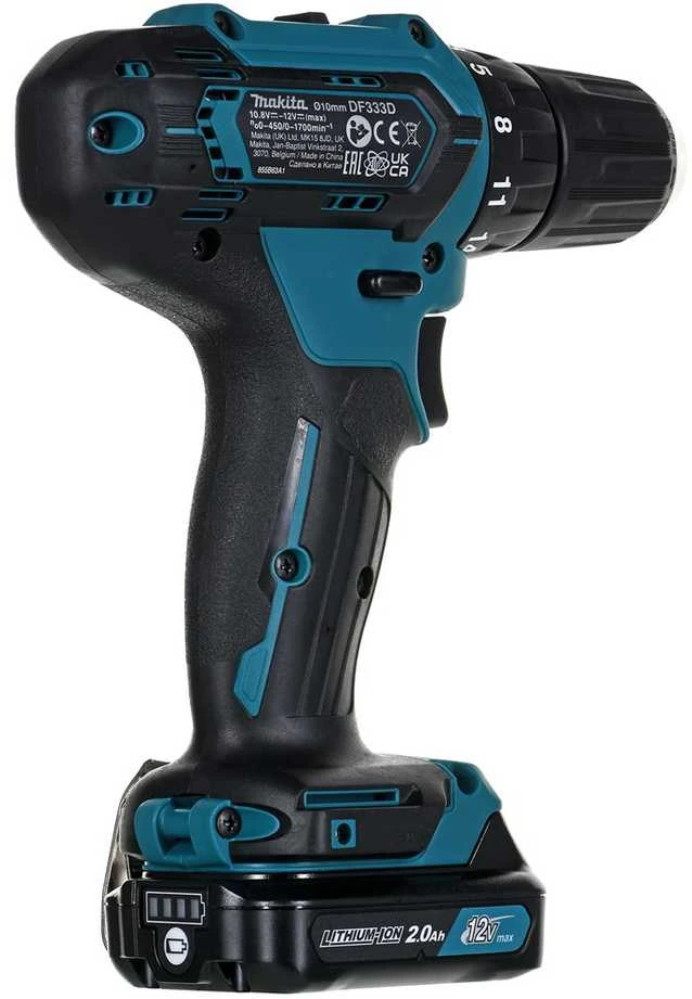 Makita Akumuliatorinis gręžtuvas DF333DWAE 12V Max, 2x2,0Ah