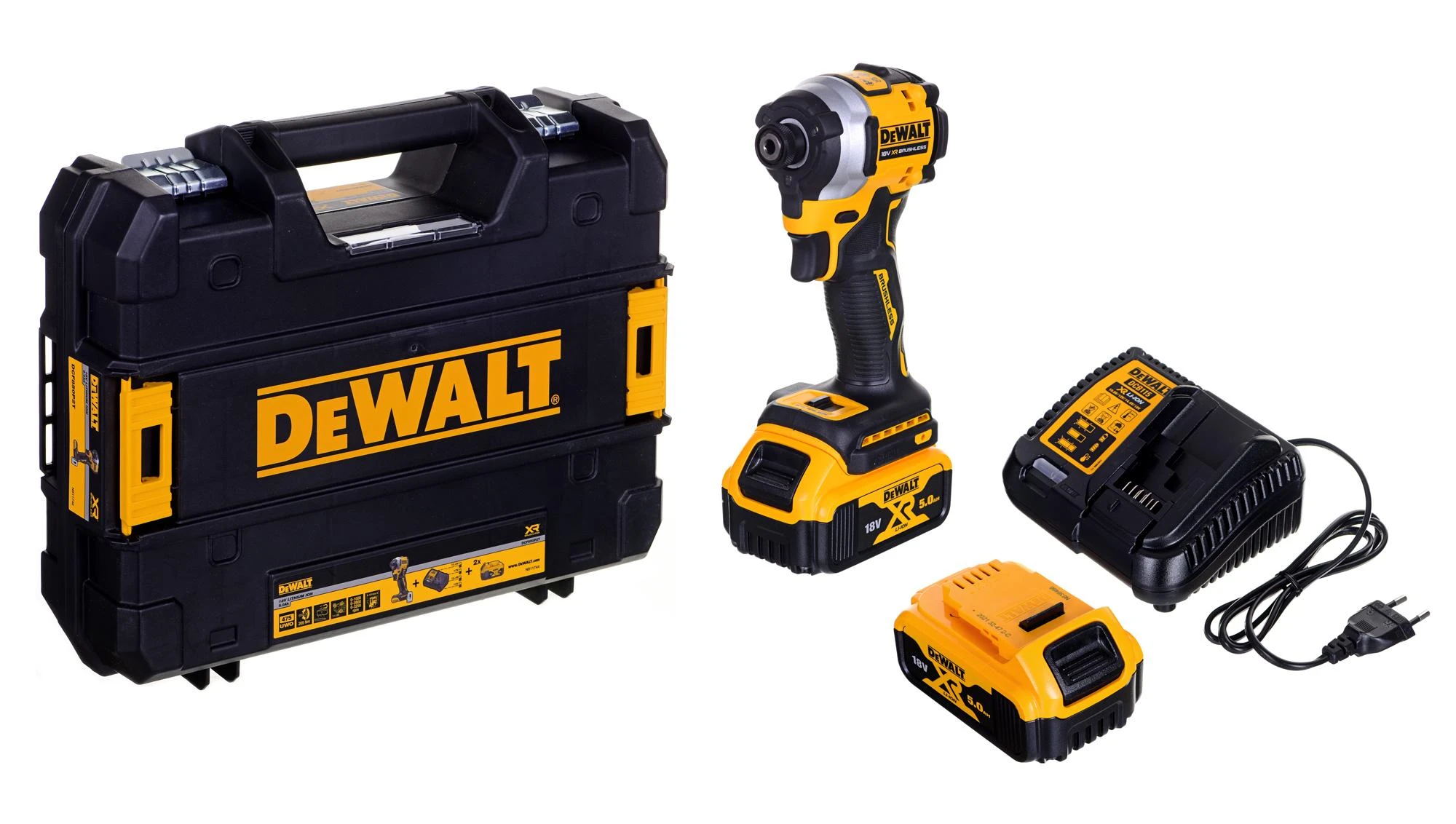 DeWalt smūginis suktuvas DCF850P2T pilnas komplektas