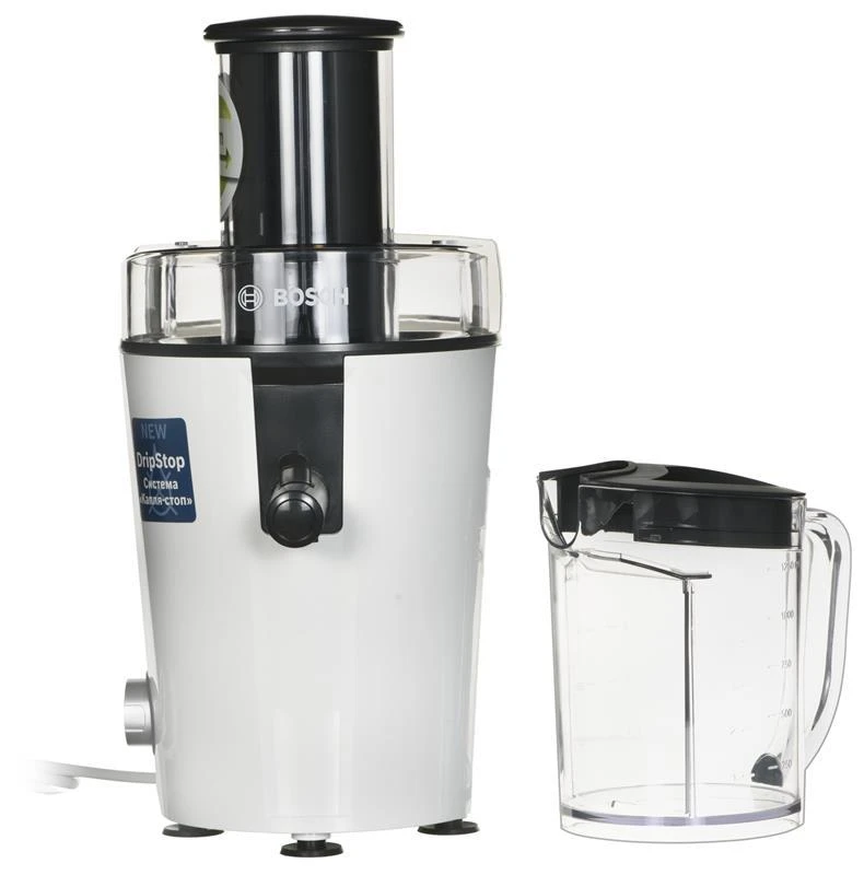 Sulčiaspaudė Juicer | Bosch | MES25A0 | Type Centrifugal juicer | Juodas/Baltas | 700 W | Extra large fruit input | Greičių skaičius 2