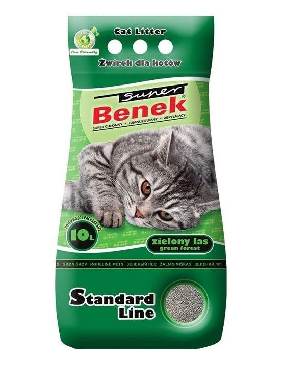 SUPER BENEK STANDARD Cat litter Bentonite grit Green forest 10 l