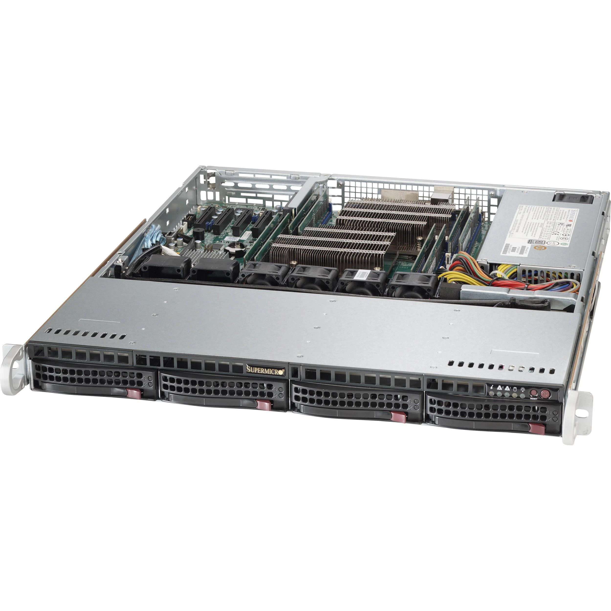 Supermicro CSE-813MFTQC-505CB kompiuterio korpusas Stovas Juoda 500 W