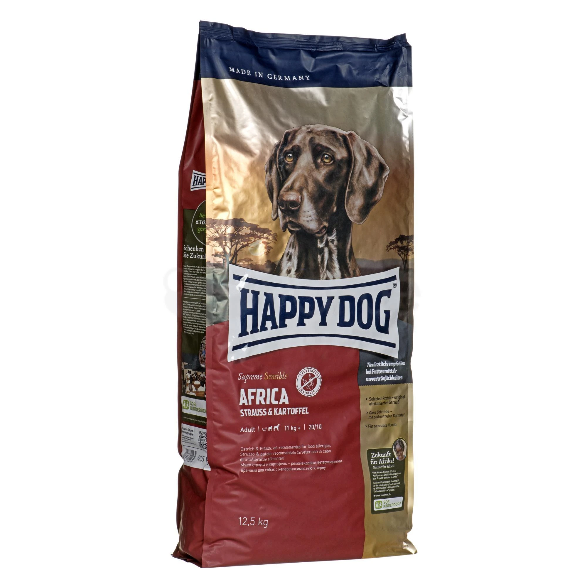 Happy Dog Sensible Africa 12,5kg pašaras šunims