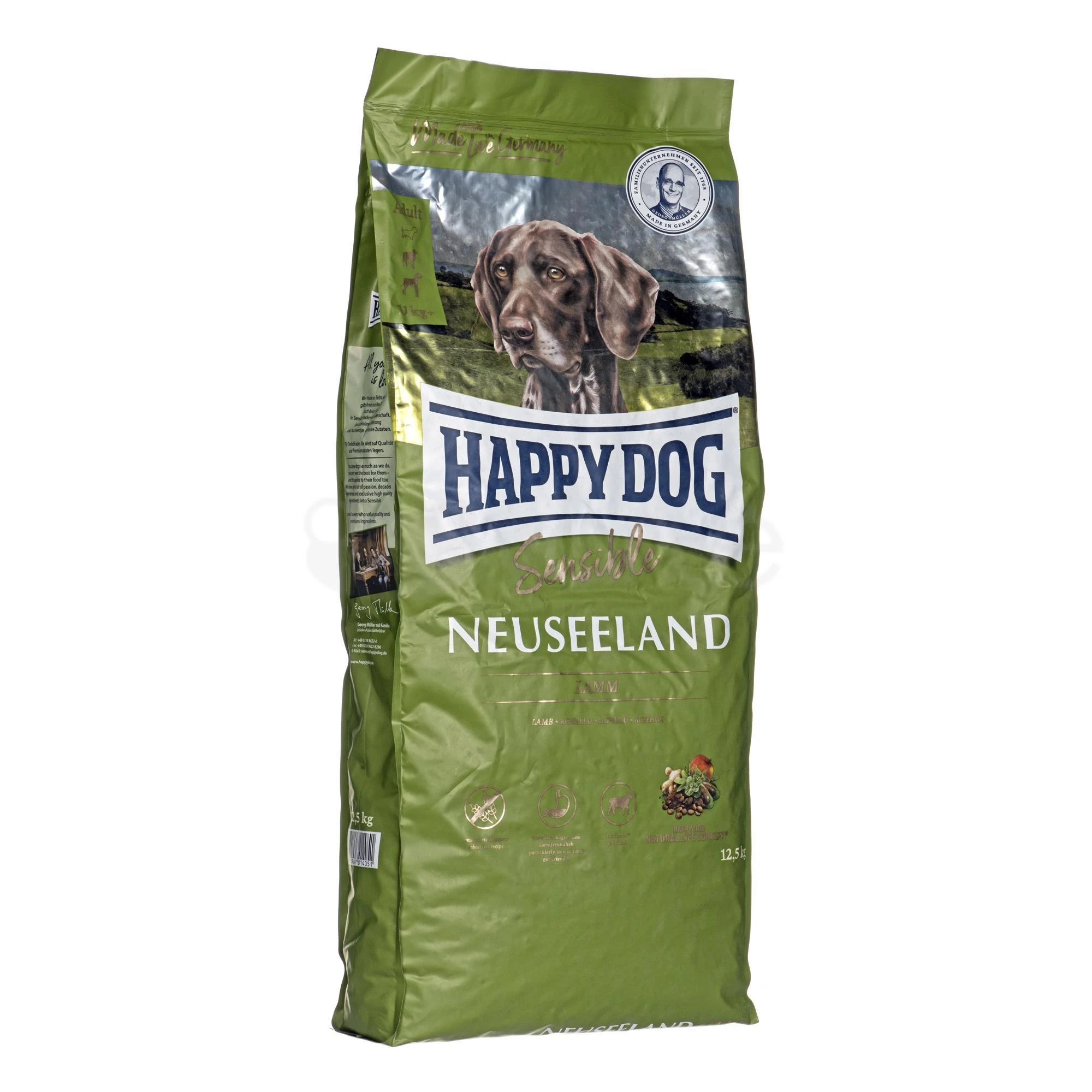 Happy Dog Neuseeland 12.5kg pašaras šunims