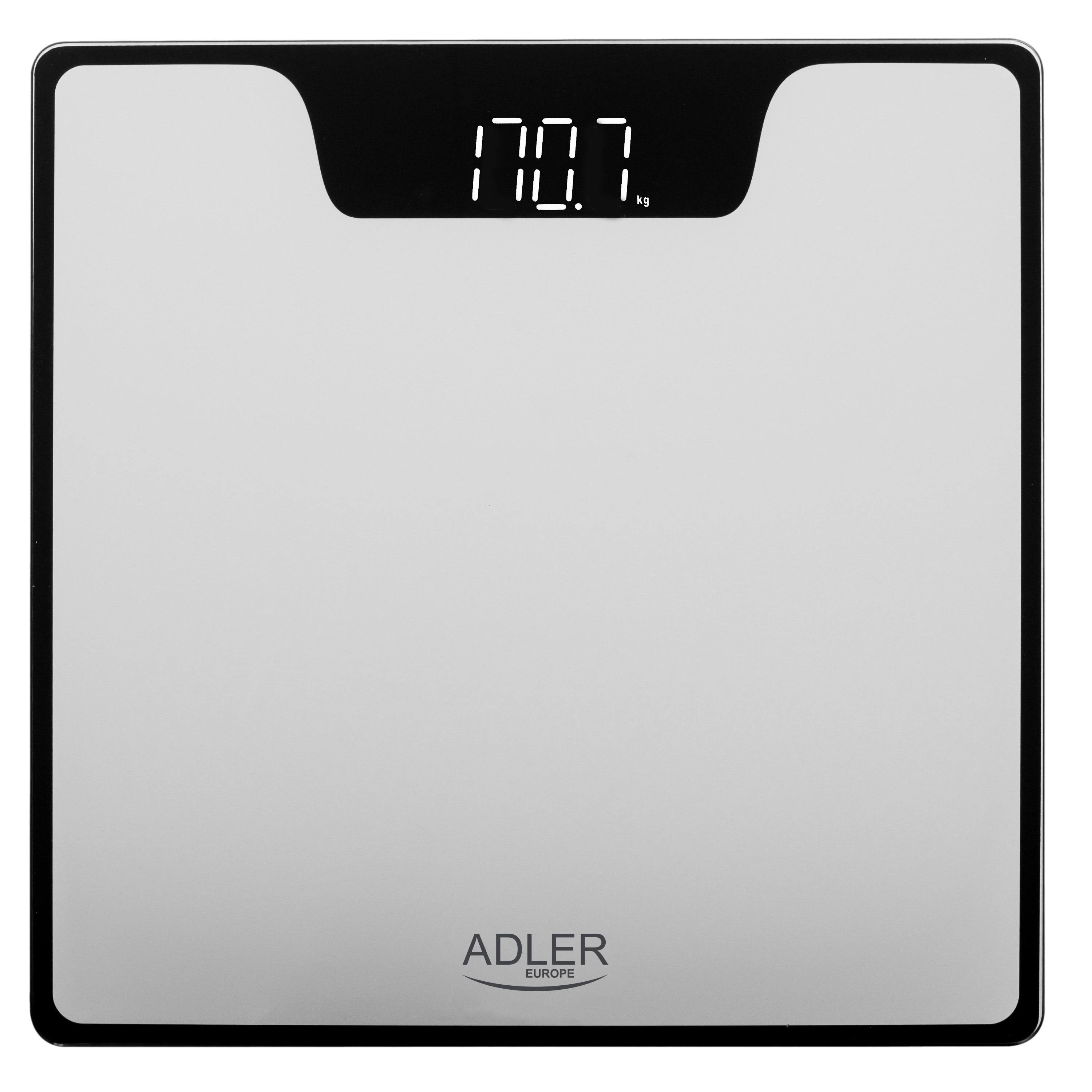 Adler | Vonios svarstyklės | AD 8174s | Didžiausias svoris (keliamoji galia) 180 kg | Tikslumas 100 g | sidabras