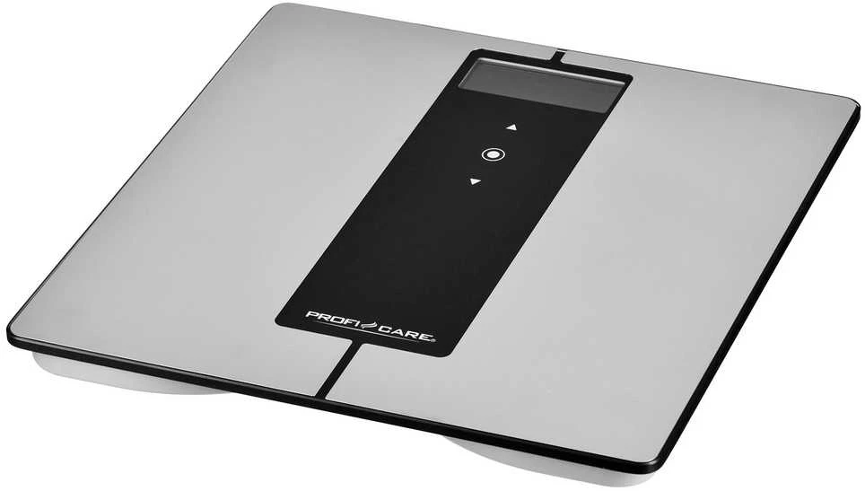 Virtuvinės svarstyklės ProfiCare 9 viename diagnostinės svarstyklės PC-PW 3008 BT (nerūdijančio plieno / juodos, su „Bluetooth“)
