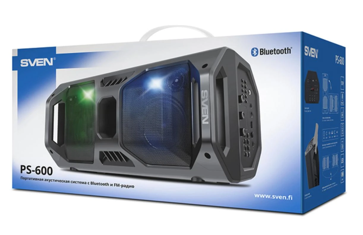 Garsiakalbiai SVEN PS-600, 50W Bluetooth (juoda)