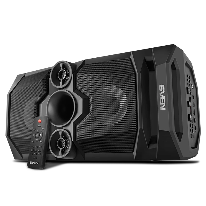 Garsiakalbis SVEN PS-655, juodas (50W, TWS, Bluetooth, FM, USB, Micro SD, LED-ekranas, RC, 2x4400mA*h); SV-020163