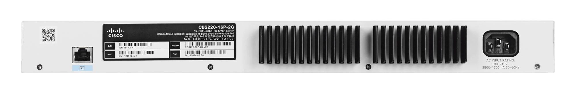 Šakotuvas Cisco CBS220 SMART 16-PORT GE POE - 2X1G SFP
