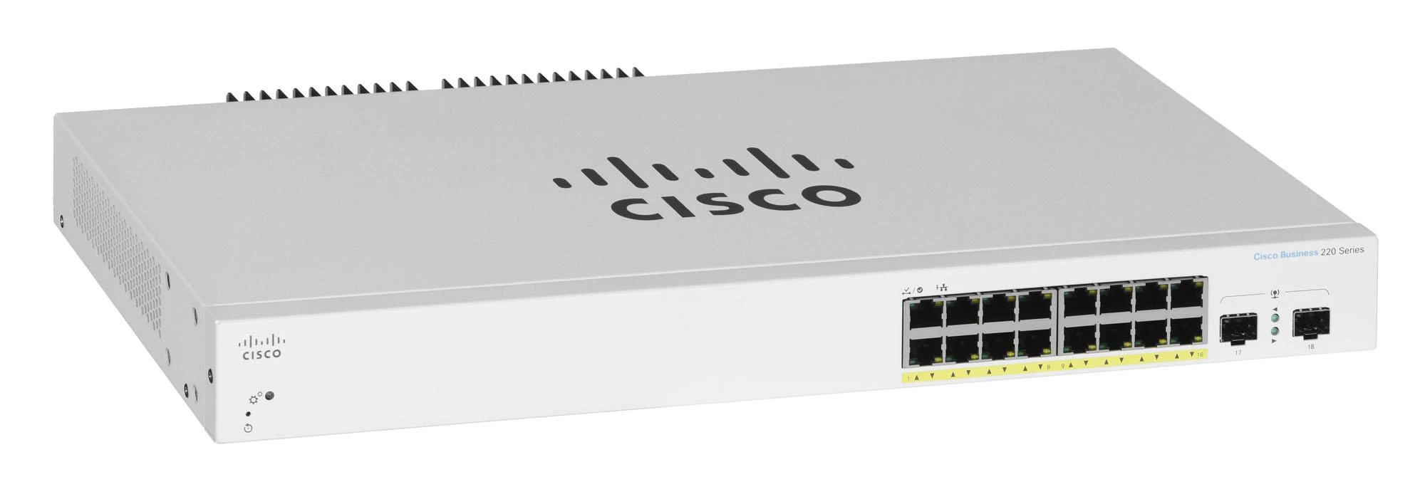 Šakotuvas Cisco CBS220 SMART 16-PORT GE POE - 2X1G SFP