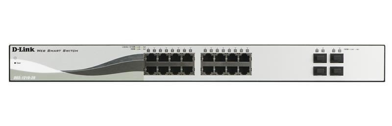 Šakotuvas Komutatorius D-Link DGS-1210-20 (16x 10/100/1000Mbps)