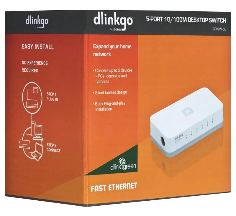 Šakotuvas D-LinkGo 5 Port 10/100