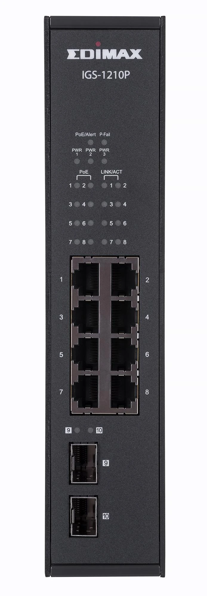 Šakotuvas Edimax Technology EDIMAX pramoninis 8 prievadų POE GbE + 2 GbE SFP nevaldomas jungiklis