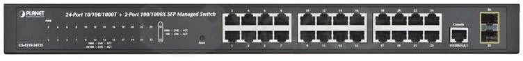 Šakotuvas Switch Planet GS-4210-24T2S (24x 10/100/1000 Mbps)